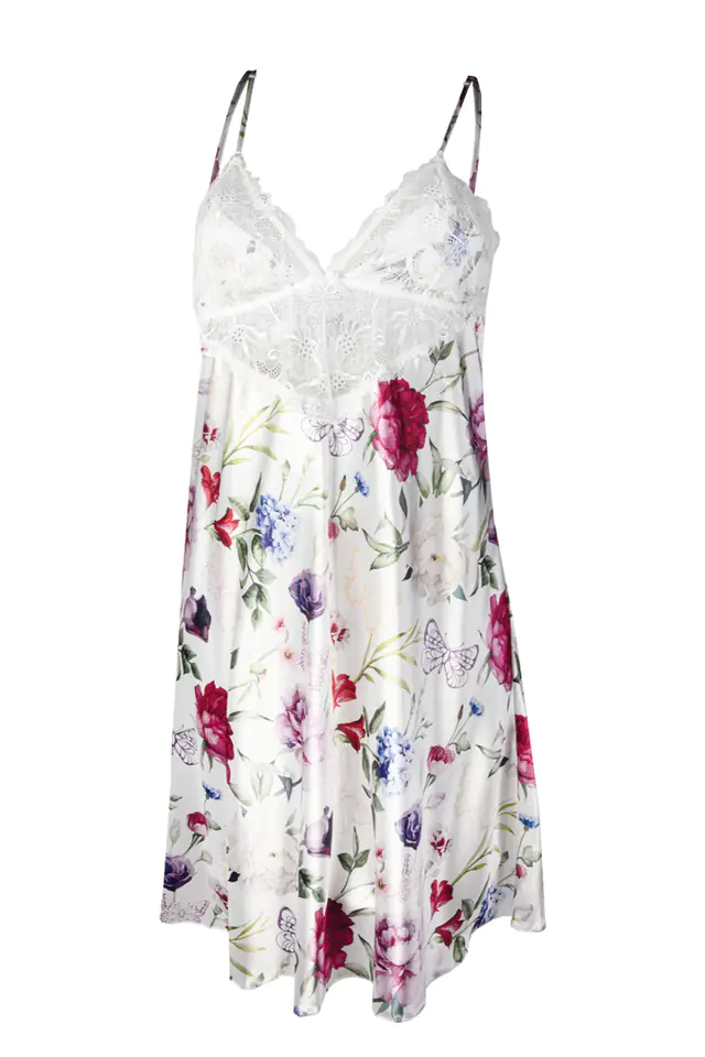 ⁨HALKA FLOWERS DK-HA SATYNA 005 (kolor wzór 5, rozmiar XL)⁩ w sklepie Wasserman.eu
