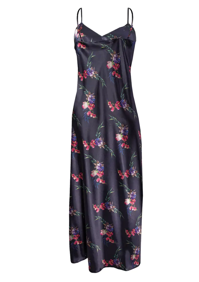 ⁨HALKA FLOWERS DK-HI SATYNA 009 (kolor wzór 9, rozmiar XL)⁩ w sklepie Wasserman.eu