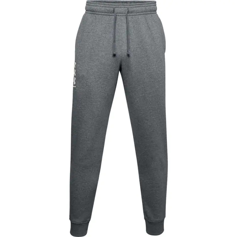 ⁨Spodnie Under Armour Rival Fleece 3Logo Jogger M (kolor Szary/Srebrny, rozmiar M)⁩ w sklepie Wasserman.eu