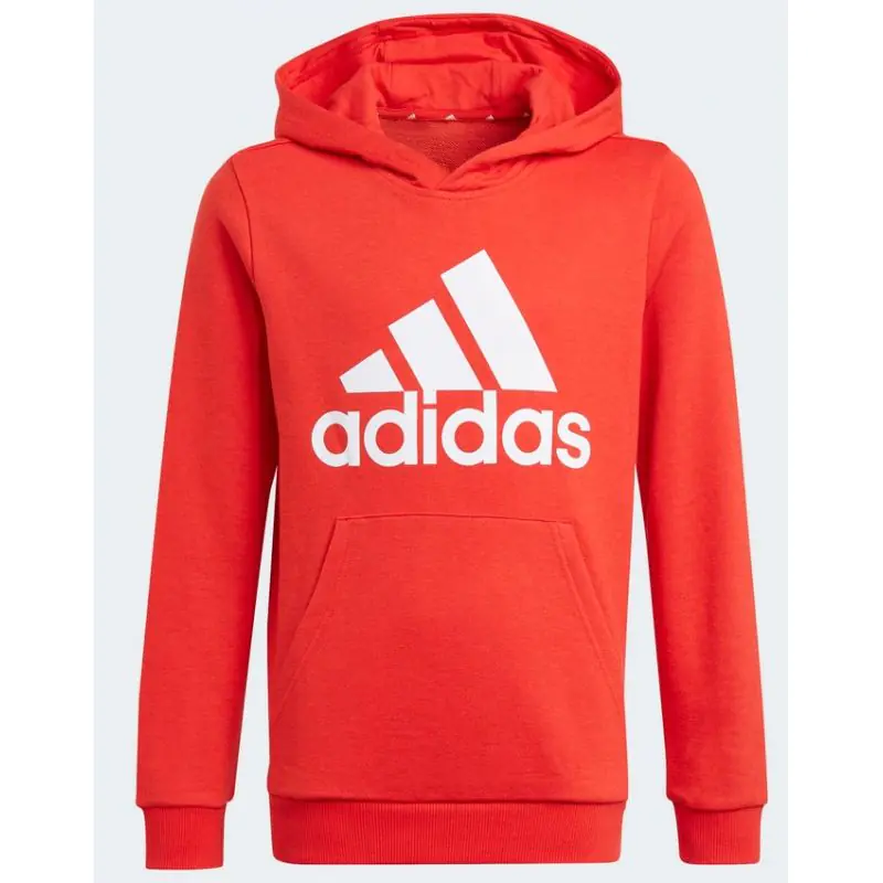 ⁨Bluza adidas Essentials Big Logo Hoodie Jr (kolor Czerwony, rozmiar 134cm)⁩ w sklepie Wasserman.eu