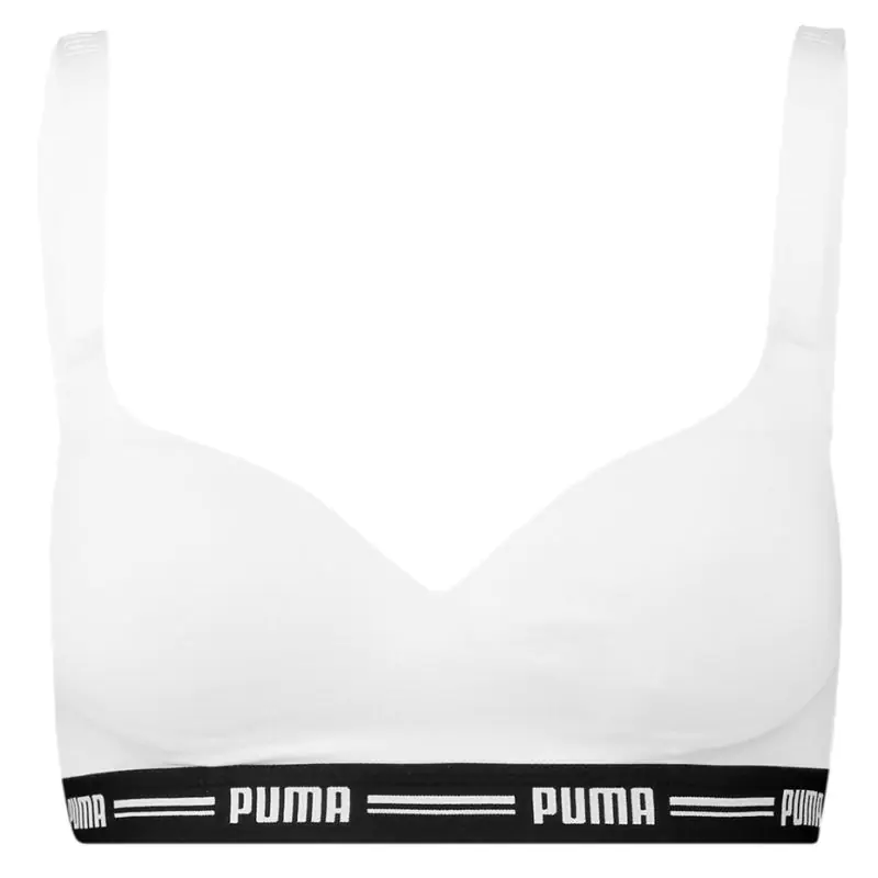 ⁨Stanik sportowy Puma Padded Top 1P Hang W 907863 (kolor Biały, rozmiar M)⁩ w sklepie Wasserman.eu