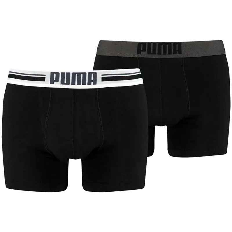 ⁨Bokserki Puma Placed Logo Boxer 2P M 906519 (kolor Czarny, rozmiar L)⁩ w sklepie Wasserman.eu