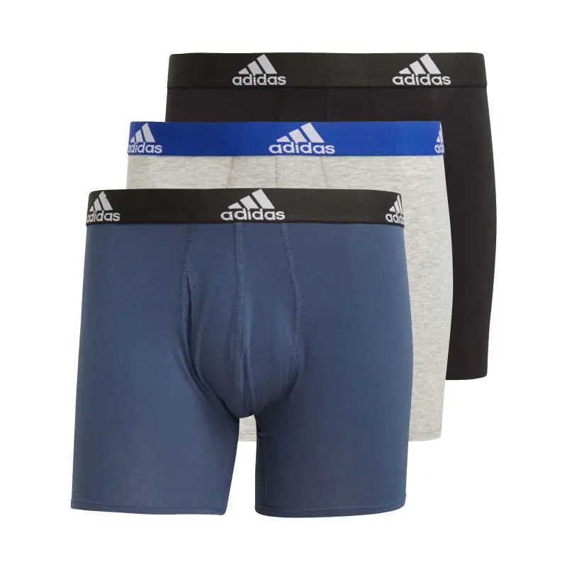 ⁨Bokserki adidas Logo Briefs 3Pac M (kolor Wielokolorowy, rozmiar S)⁩ w sklepie Wasserman.eu