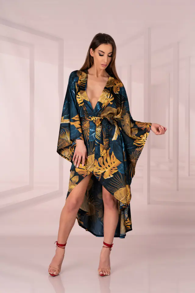 ⁨Handis Aquareel Collection bathrobe (colour multicolor, one size one-size)⁩ at Wasserman.eu