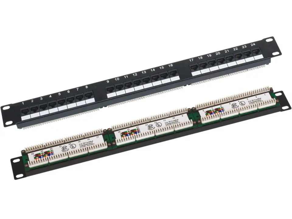 ⁨Patchpanel UTP kat.6 19 cali 1U 24xRJ45 LSA⁩ w sklepie Wasserman.eu