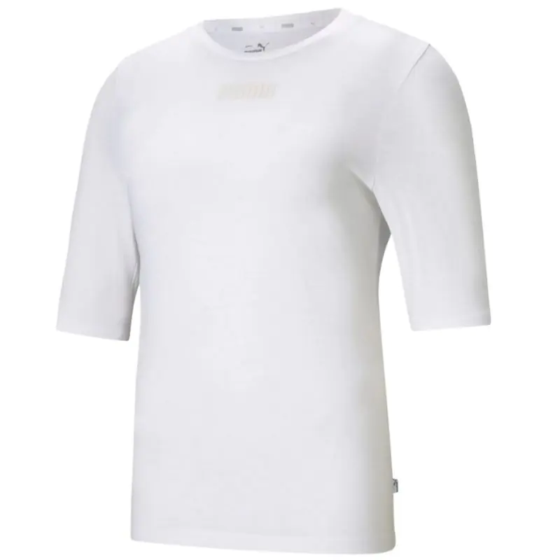 ⁨Koszulka Puma Modern Basics Tee Cloud W 585929 (kolor Biały, rozmiar L)⁩ w sklepie Wasserman.eu