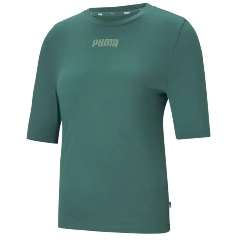 ⁨Koszulka Puma Modern Basics Tee Cloud W 585929 (kolor Zielony, rozmiar M)⁩ w sklepie Wasserman.eu