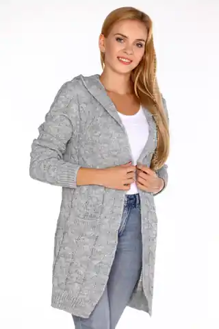 ⁨Jolannda Grey sweter (kolor szary, rozmiar one size)⁩ w sklepie Wasserman.eu