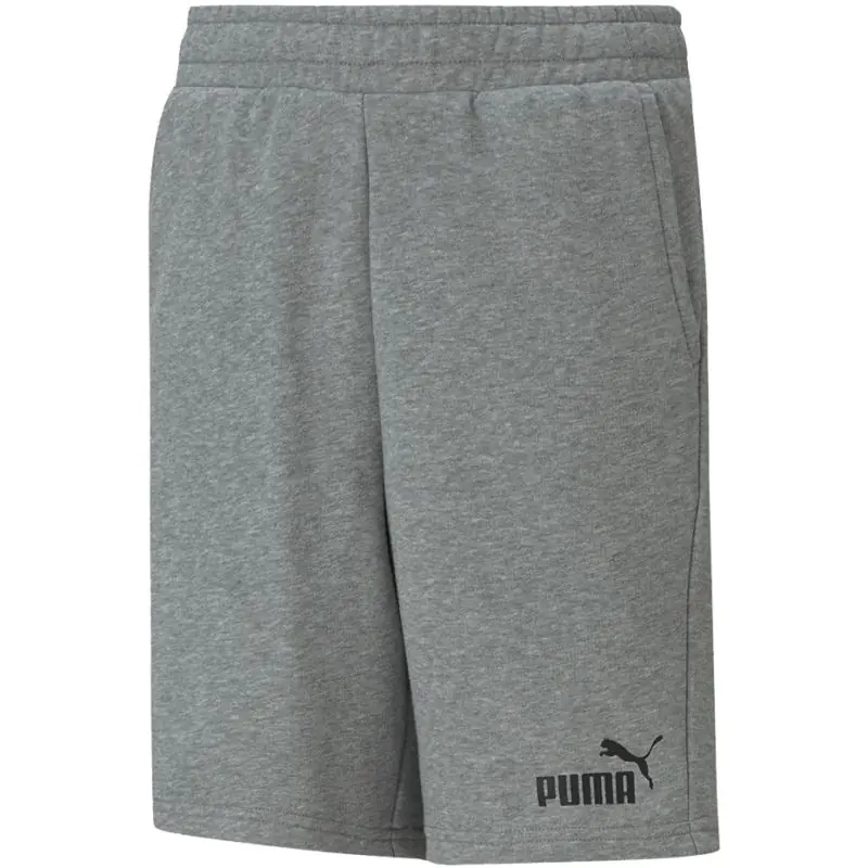 ⁨Spodenki Puma ESS Sweat Shorts B Junior 586972 (kolor Szary/Srebrny, rozmiar 128cm)⁩ w sklepie Wasserman.eu