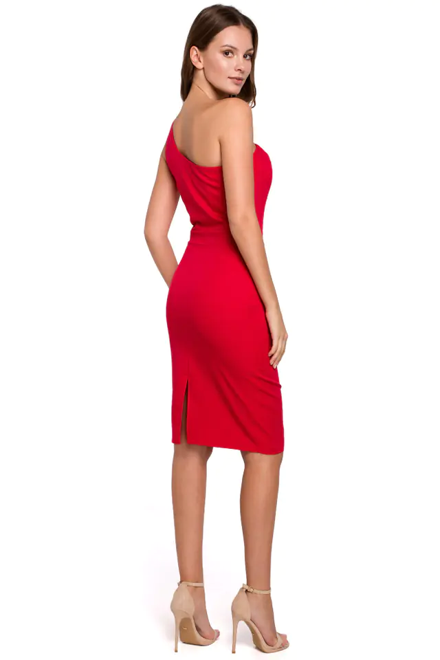 ⁨K003 One-shoulder dress - red (Red, Size S (36))⁩ at Wasserman.eu