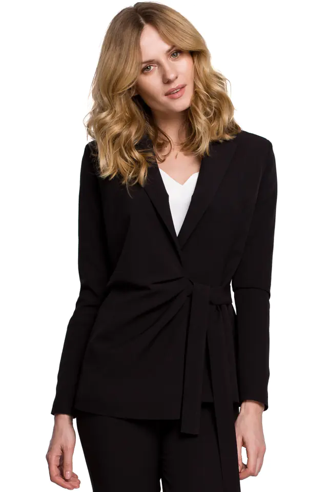 ⁨K056 Tied jacket on the side - black (Colour black, Size M (38))⁩ at Wasserman.eu