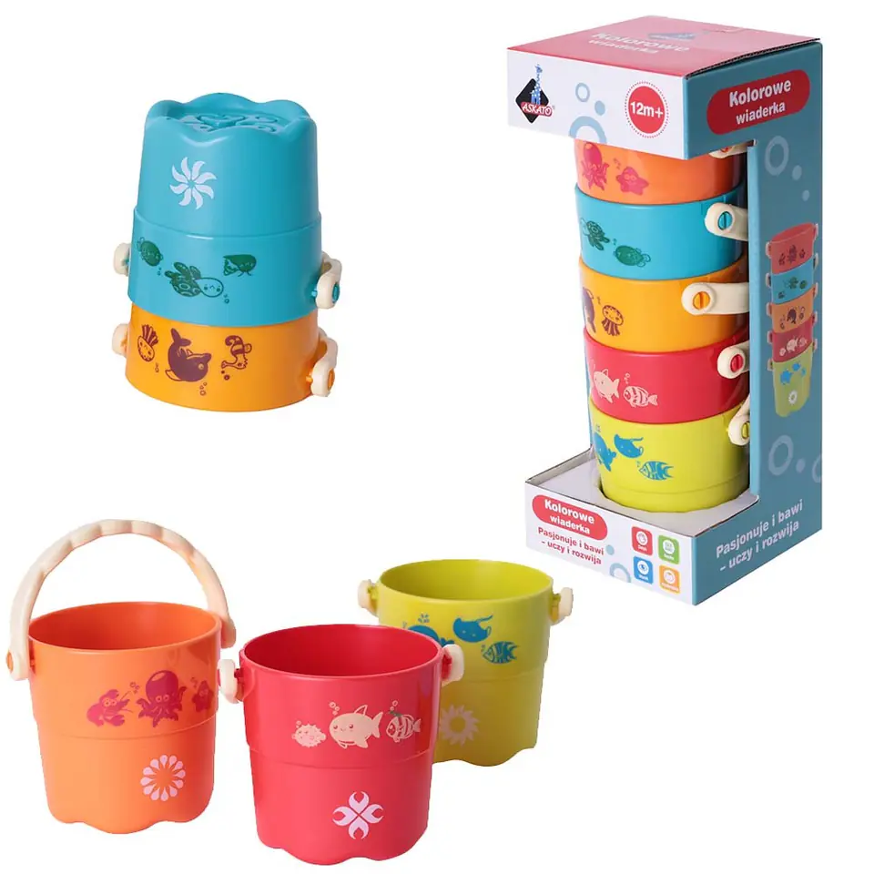 Askato Colorful buckets at Wasserman.eu
