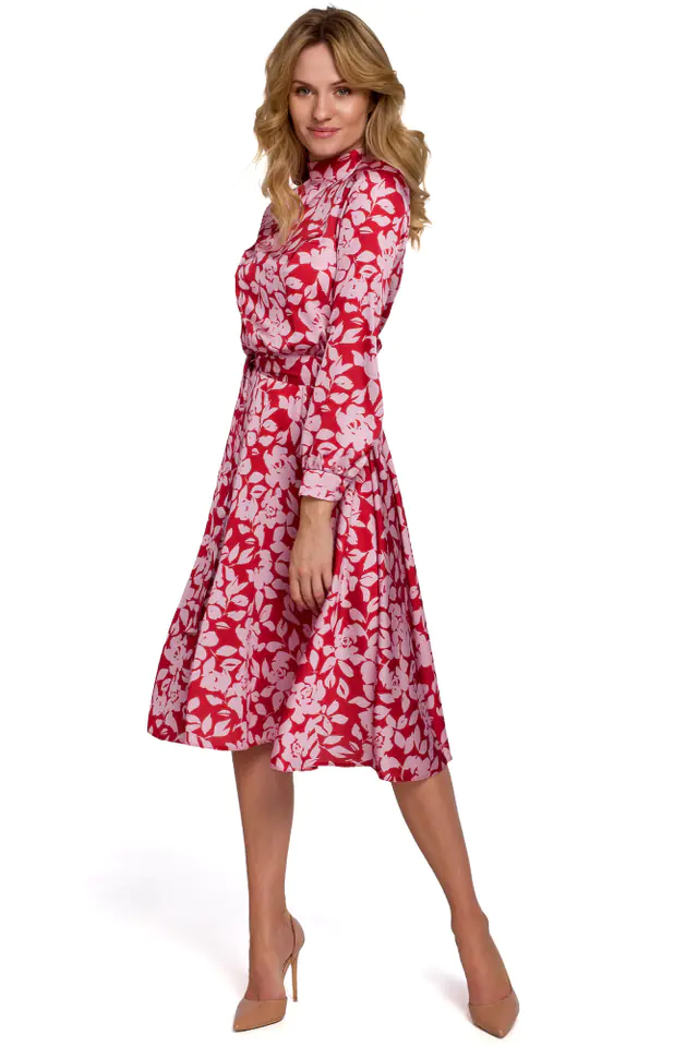 ⁨K084 Dress with slit on the back - model 1 (Red, Size XL (42))⁩ at Wasserman.eu