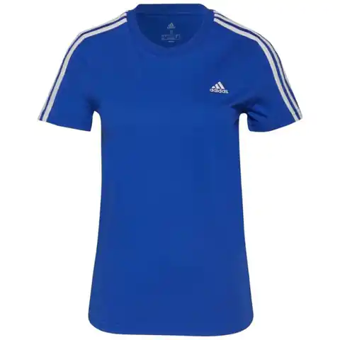 ⁨Koszulka adidas Loungewear Ess W (kolor Niebieski, rozmiar XS)⁩ w sklepie Wasserman.eu
