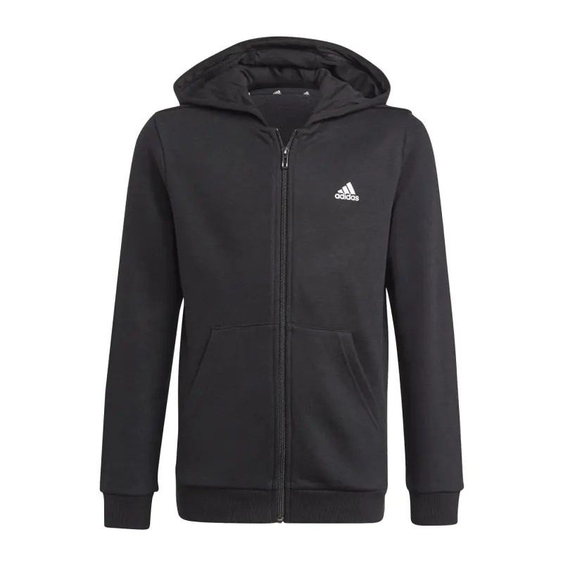 ⁨Bluza adidas Essentials Full-Zip Hoodie Jr GN4020 (kolor Czarny, rozmiar 122)⁩ w sklepie Wasserman.eu