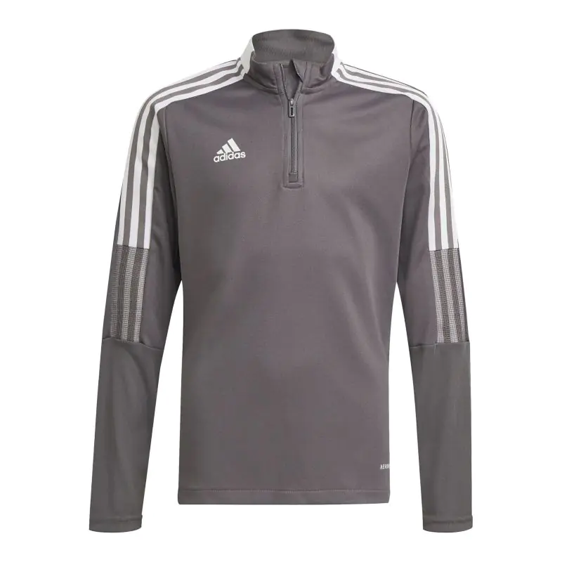 ⁨Sweatshirt for kids adidas Tiro 21 Training Top Youth gray GM7321 164cm⁩ at Wasserman.eu