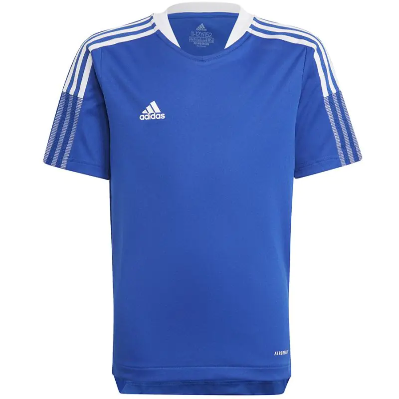 ⁨Koszulka adidas Tiro 21 Tr Jsy Y Jr (kolor Niebieski, rozmiar 140 cm)⁩ w sklepie Wasserman.eu