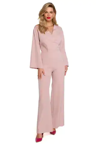 ⁨K147 Overalls with wide legs - dirty pink (Colour: dirty pink, Size M (38))⁩ at Wasserman.eu