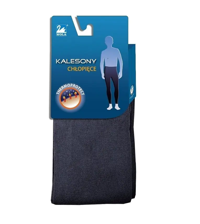 ⁨KALESONY WOLA CHLOP 128-146 (kolor czarny, rozmiar 128-134)⁩ w sklepie Wasserman.eu