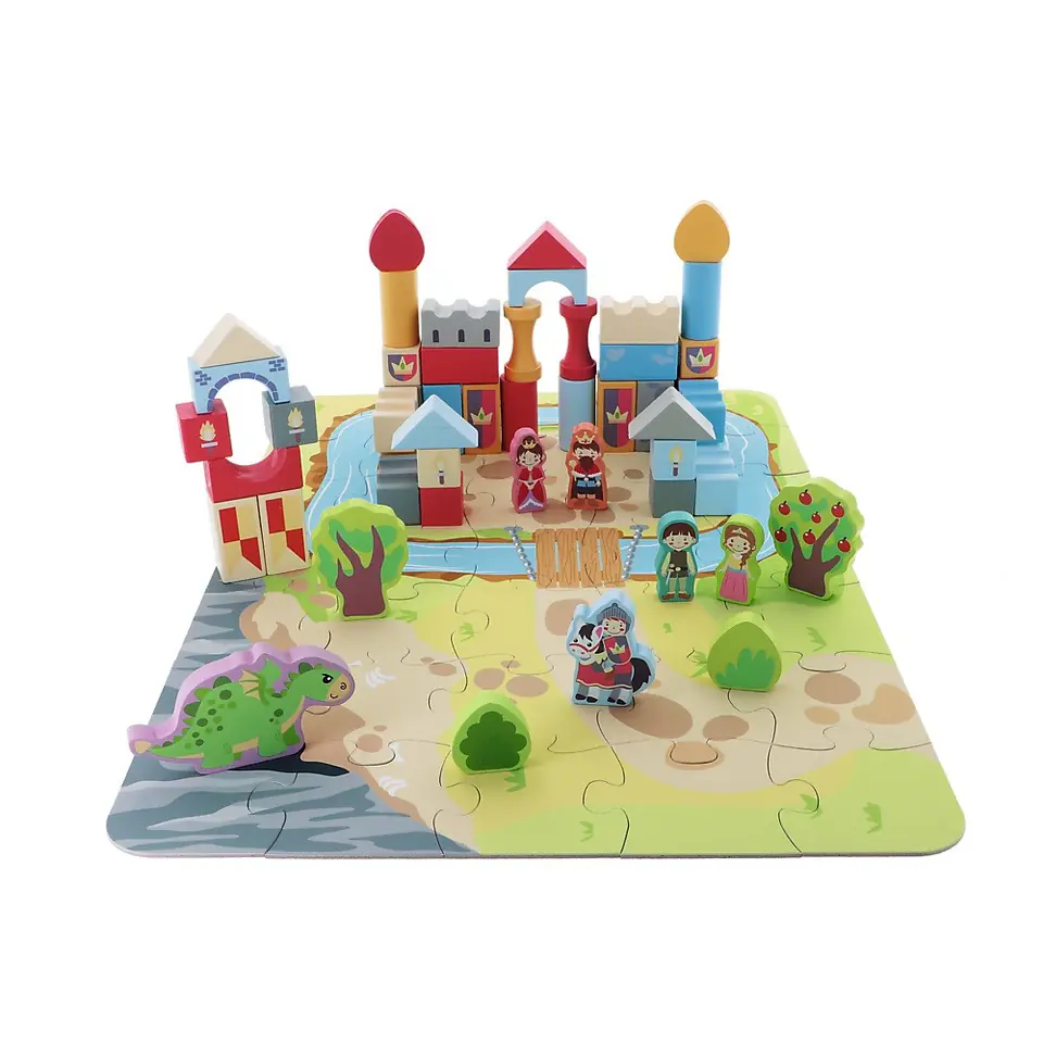 Wooden blocks O!Klocki Knights castle at Wasserman.eu