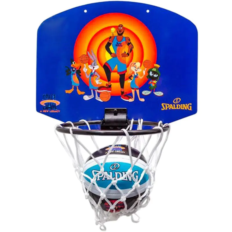 ⁨Tablica do koszykówki Mini Spalding Space Jam Tune Squad (kolor Fioletowy. Pomarańczowy)⁩ w sklepie Wasserman.eu