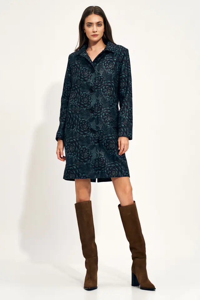 Classic floral coat - PL19 (Flower colour, Size M (38)) at Wasserman.eu