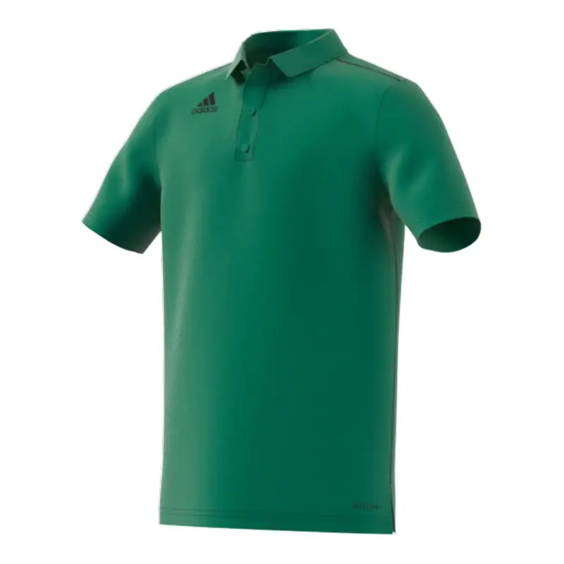 ⁨Koszulka Polo adidas Core 18 Jr (kolor Zielony, rozmiar 128)⁩ w sklepie Wasserman.eu