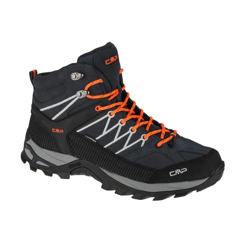 ⁨CMP Rigel Mid WP Men's Hiking Boots Black-Orange 3Q1294756UE⁩ at Wasserman.eu