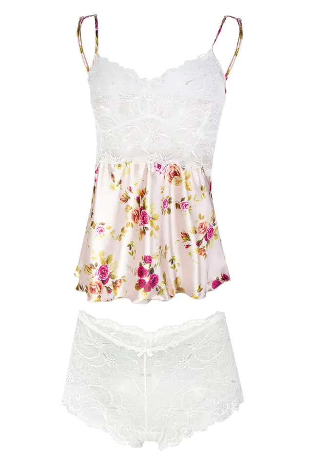 ⁨KOMPLET FLOWERS DK-KA SATYNA 004 (kolor wzór 4, rozmiar M)⁩ w sklepie Wasserman.eu