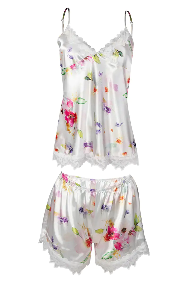 ⁨KOMPLET FLOWERS DK-KV SATYNA 010 (kolor wzór 10, rozmiar 2xl)⁩ w sklepie Wasserman.eu