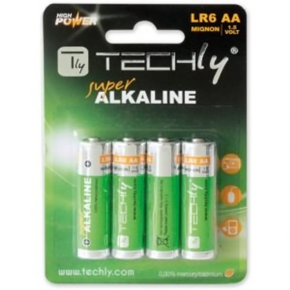 ⁨Baterie alkaliczne LR06 AA 4szt, (IBT-LR06T4B)⁩ w sklepie Wasserman.eu