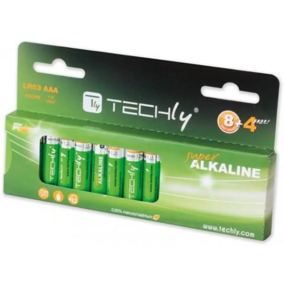 Alkaline batteries LR03 AAA 12pcs, (IBT-LR03T12B) at Wasserman.eu