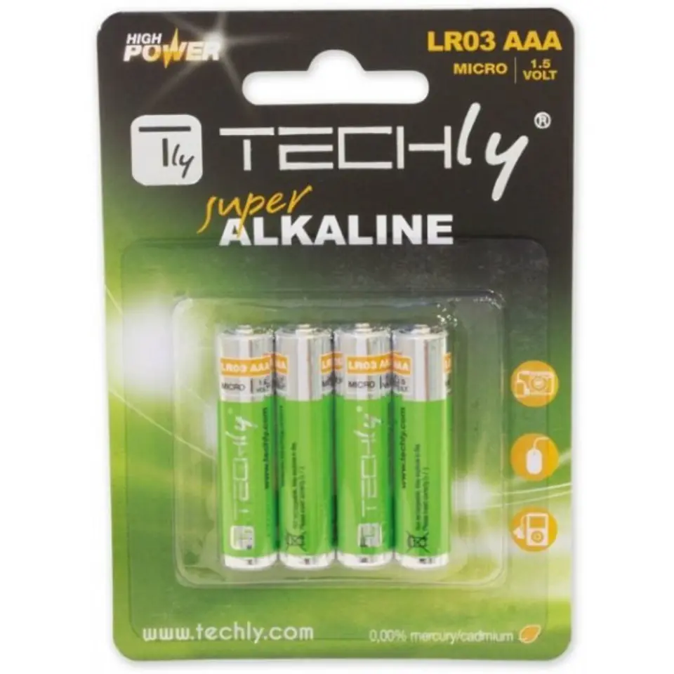 Alkaline batteries LR03 AAA 4pcs, (IBT-LR03T4B) at Wasserman.eu
