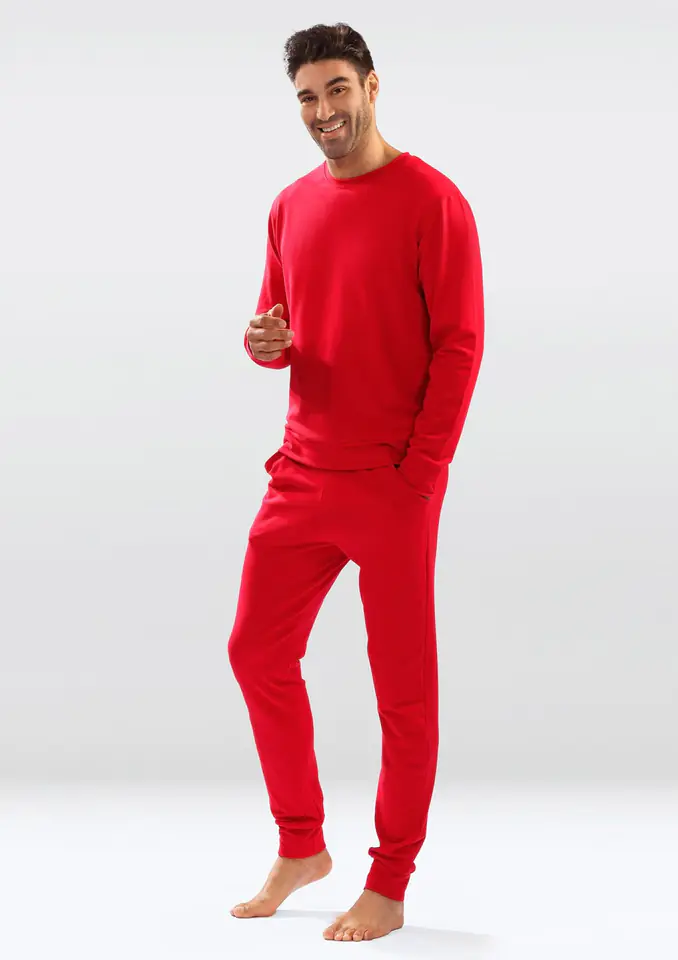 ⁨Men's set Justin sweatshirt and pants (red, size M (38))⁩ at Wasserman.eu