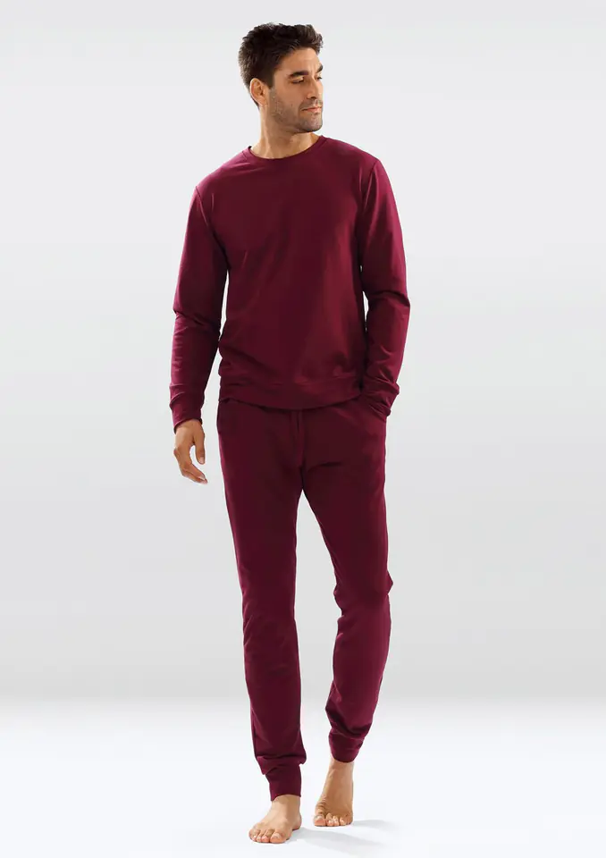 ⁨Men's Set Justin sweatshirt and pants (burgundy, Size XXL (44))⁩ at Wasserman.eu