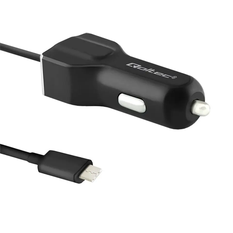 Qoltec 50142 Car charger 12-24V | 17W | 5V | 3.4A | USB + cable USB type C at Wasserman.eu