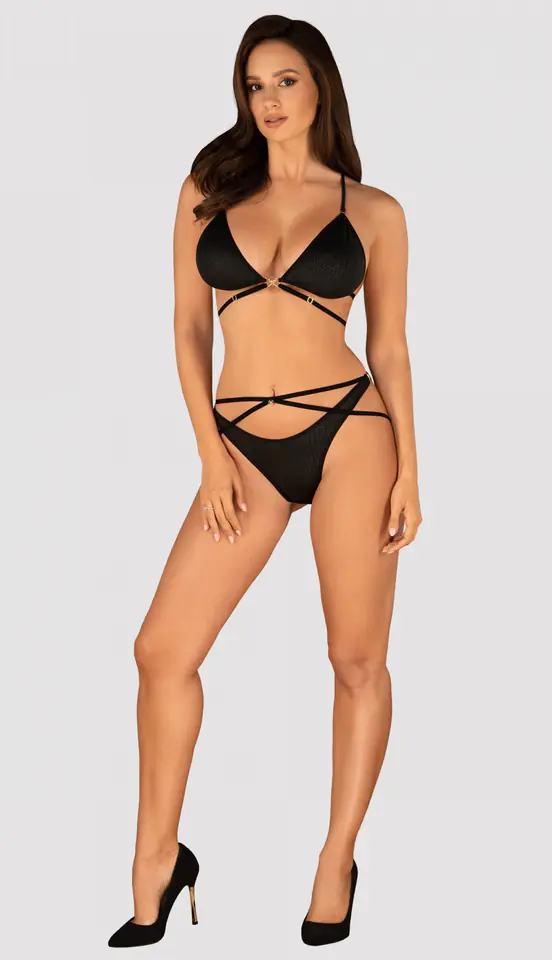 ⁨SET OBSESSIVE COBRA NIVE 2-PIECE (Black, Size L/XL)⁩ at Wasserman.eu