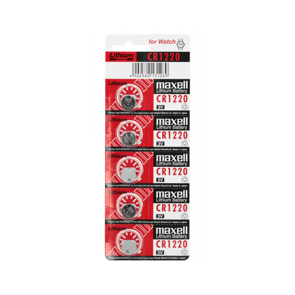 ⁨Maxell CR1220 battery 5pcs/Blist.⁩ at Wasserman.eu