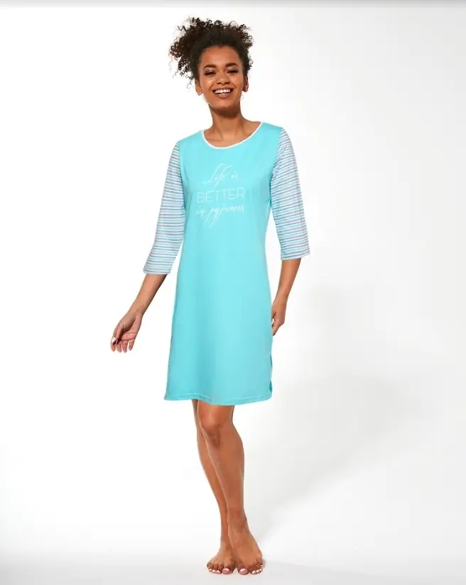 ⁨SHIRT CORNETTE PD-486/273 LIFE (Turquoise, size S (36))⁩ at Wasserman.eu