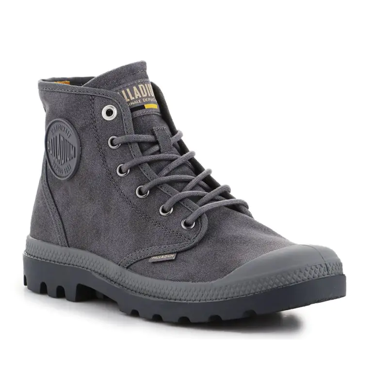 ⁨Buty Palladium Pampa Hi Wax U French Metal 77222 (kolor Szary/Srebrny, rozmiar EU 37)⁩ w sklepie Wasserman.eu