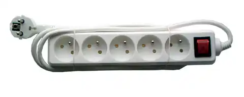 ⁨URZ3032-1.5 Mains extension cable, 5 sockets with switch, 1.5m⁩ at Wasserman.eu