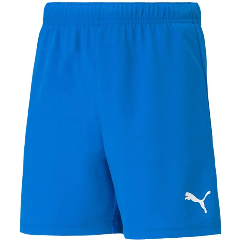 ⁨Spodenki Puma teamRISE Short Jr (kolor Niebieski, rozmiar 128cm)⁩ w sklepie Wasserman.eu