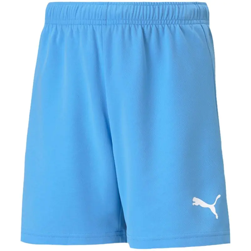 ⁨Spodenki Puma teamRise Short Jr 704943 (kolor Niebieski, rozmiar 116cm)⁩ w sklepie Wasserman.eu