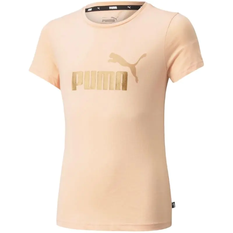 ⁨Koszulka Puma ESS+ Logo Tee Jr (kolor Pomarańczowy, rozmiar 116 cm)⁩ w sklepie Wasserman.eu