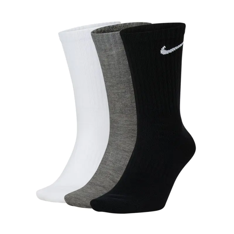 ⁨Skarpety Nike Everyday Lightweight Crew 3Pak SX7676 (kolor Biały. Czarny. Szary/Srebrny, rozmiar L ( 42 - 46 ))⁩ w sklepie Wasserman.eu