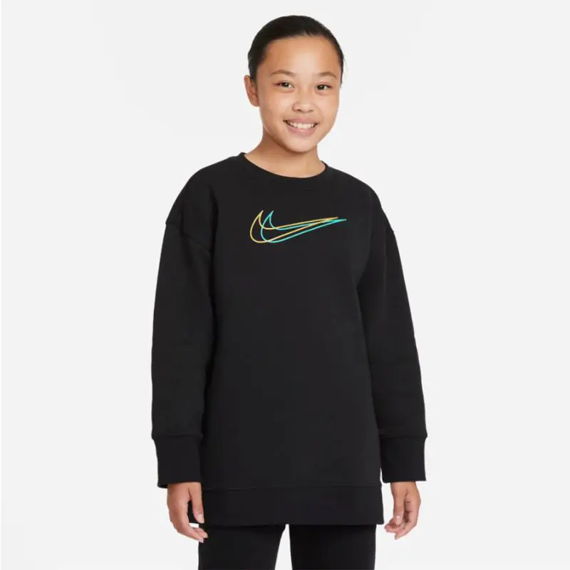 ⁨Koszulka Nike G NSW BF Crew Junior DO8391 (kolor Czarny, rozmiar M (137-147cm))⁩ w sklepie Wasserman.eu