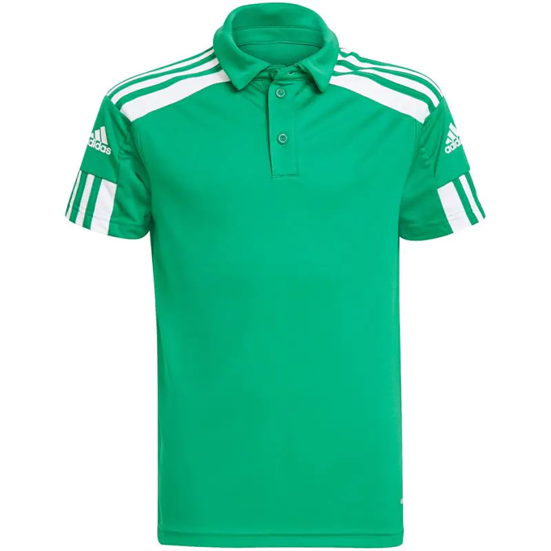 ⁨Koszulka adidas Squadra 21 Polo Jr (kolor Zielony, rozmiar 116cm)⁩ w sklepie Wasserman.eu