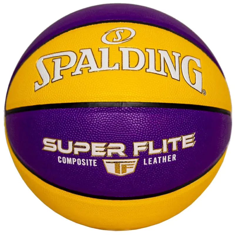 ⁨Piłka do koszykówki Spalding Super Flite Ball (kolor Fioletowy. Żółty, rozmiar 7)⁩ w sklepie Wasserman.eu
