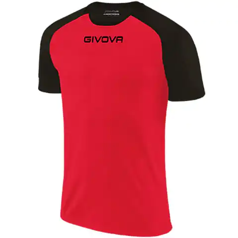 ⁨Koszulka Givova Capo MC M MAC03 (kolor Czarny. Czerwony, rozmiar 2 XL)⁩ w sklepie Wasserman.eu