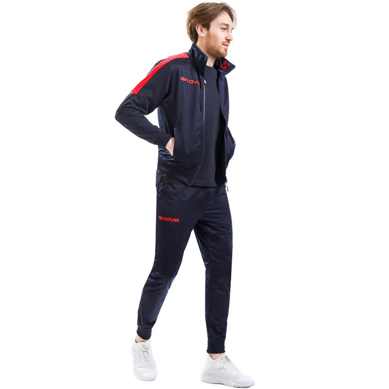 ⁨Dres Givova Tuta Revolution M TR033 (kolor Czerwony. Granatowy, rozmiar L)⁩ w sklepie Wasserman.eu